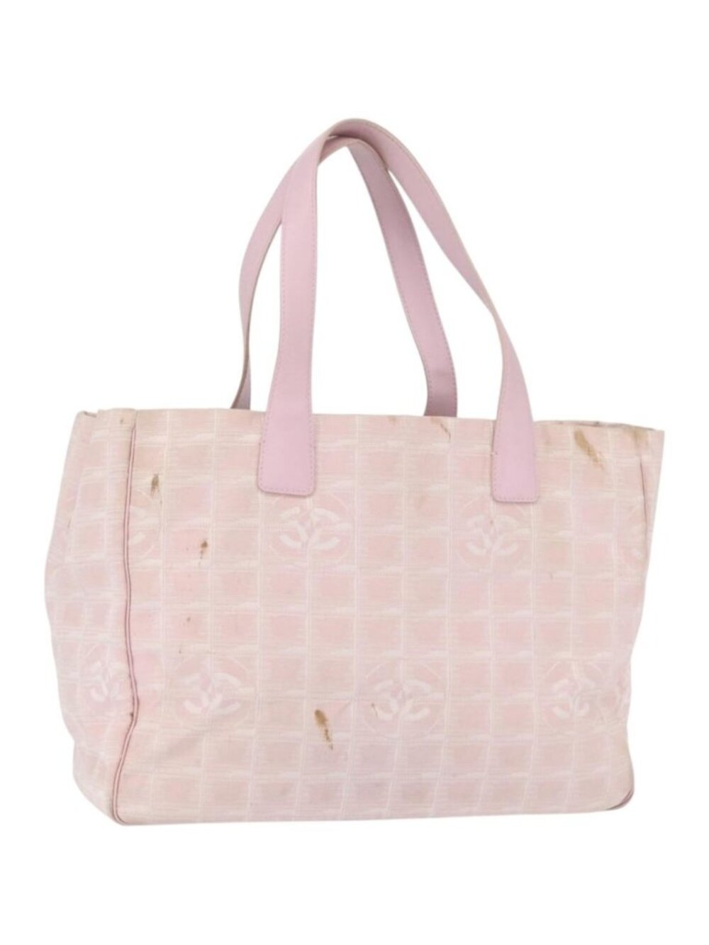 CHANEL New Travel line Tote Bag Nylon Pink Gold CC